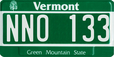 VT license plate NNO133