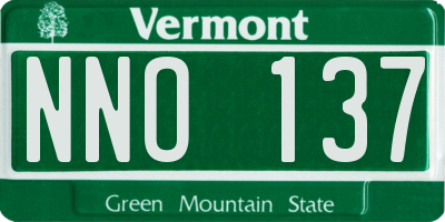 VT license plate NNO137