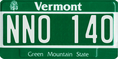 VT license plate NNO140