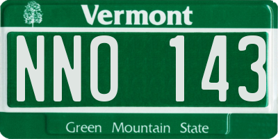 VT license plate NNO143