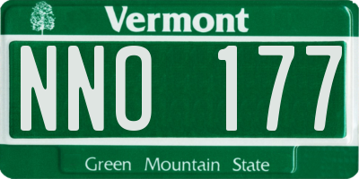 VT license plate NNO177