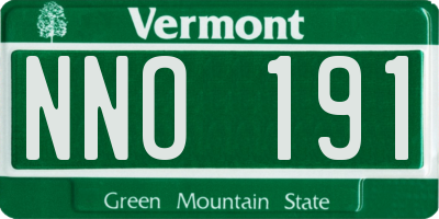 VT license plate NNO191