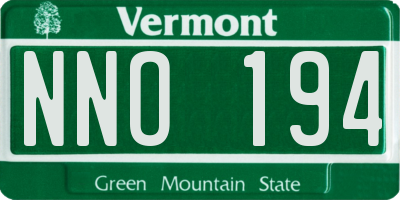 VT license plate NNO194