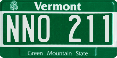 VT license plate NNO211