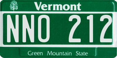 VT license plate NNO212