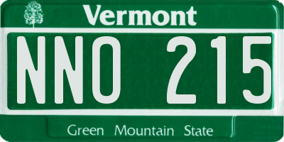 VT license plate NNO215