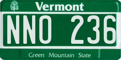 VT license plate NNO236