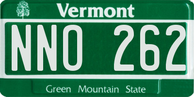 VT license plate NNO262