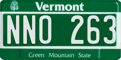 VT license plate NNO263