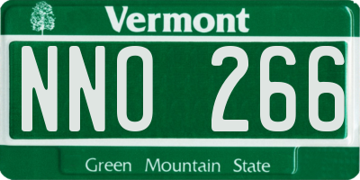 VT license plate NNO266