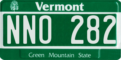 VT license plate NNO282