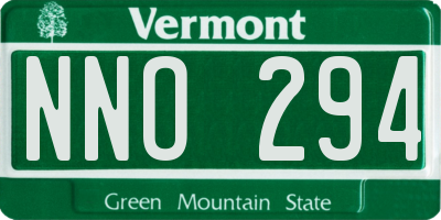VT license plate NNO294