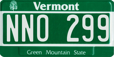 VT license plate NNO299