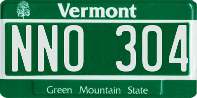 VT license plate NNO304