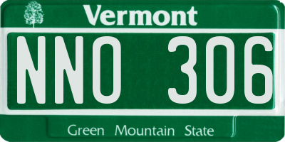 VT license plate NNO306