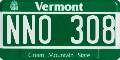 VT license plate NNO308
