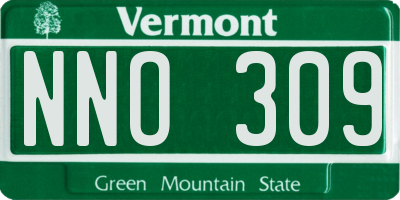 VT license plate NNO309