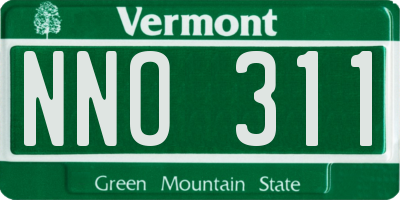 VT license plate NNO311