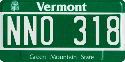 VT license plate NNO318