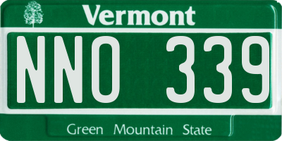 VT license plate NNO339