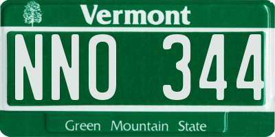 VT license plate NNO344
