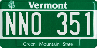 VT license plate NNO351