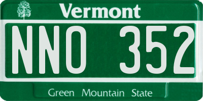 VT license plate NNO352