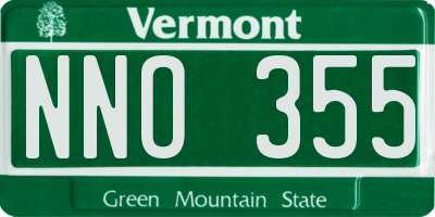 VT license plate NNO355