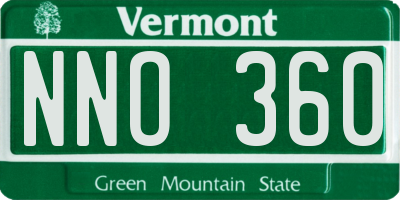 VT license plate NNO360