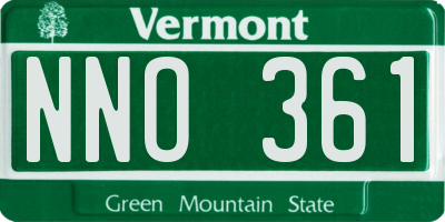 VT license plate NNO361