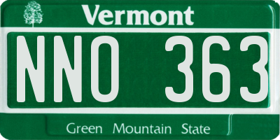 VT license plate NNO363