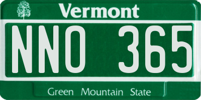 VT license plate NNO365