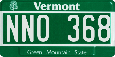 VT license plate NNO368