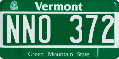 VT license plate NNO372