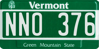 VT license plate NNO376
