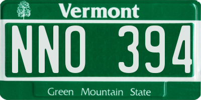 VT license plate NNO394