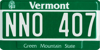 VT license plate NNO407