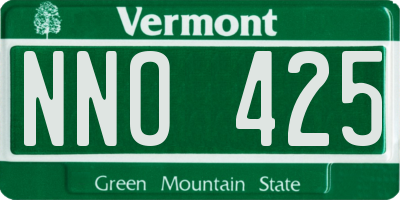 VT license plate NNO425
