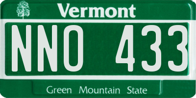VT license plate NNO433