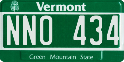 VT license plate NNO434