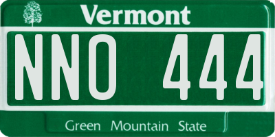 VT license plate NNO444