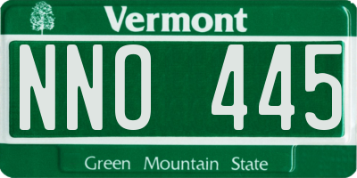 VT license plate NNO445