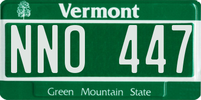 VT license plate NNO447