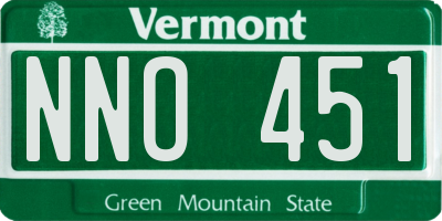 VT license plate NNO451