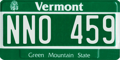 VT license plate NNO459