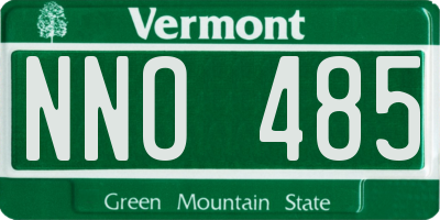 VT license plate NNO485