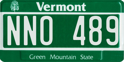 VT license plate NNO489