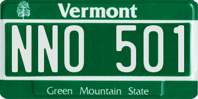 VT license plate NNO501