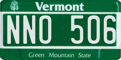 VT license plate NNO506
