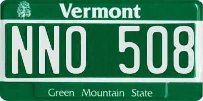 VT license plate NNO508